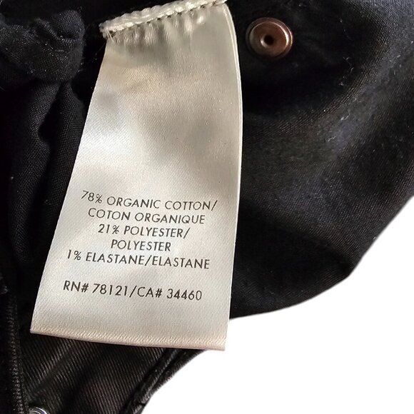 Eileen Fisher Womens Coated Jeans, Wet Look, Black, Shiny, Skinny Fit, Size 8 - Picture 7 of 8